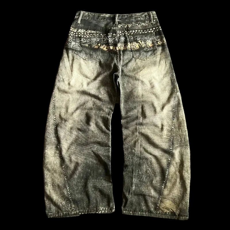"DOUBLE B3LT" BAGGY DENIM JEANS